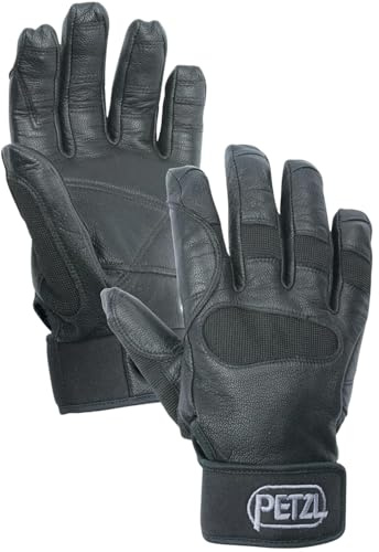 PETZL - Gants pour l’assurage et le rappel CORDEX PLUS - Unisex, Noir, XL