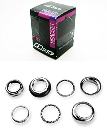 ONOGAL Juego de Direccion de Bolas para Potencia 1-1/8 de Bicicleta Acero Cromado 2936