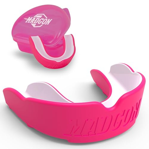 MADGON Protector bucal para una respiración ideal y fácil de ajustar. Protector bucal de diferentes formas. Para artes marciales, MMA, boxeo, kickboxing, hockey, fútbol - adultos