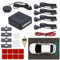 KAOLALI Sensori Parcheggio Auto 4 Sensori di Parcheggio Posteriori, Kit Sensori di Parcheggio Posteriori, Acustico Auto Reverse Backup di Sistema (Nero)