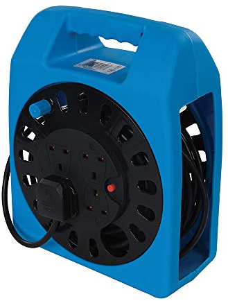 Powermaster 584584 Geschlossene britische Kabeltrommel, Silber