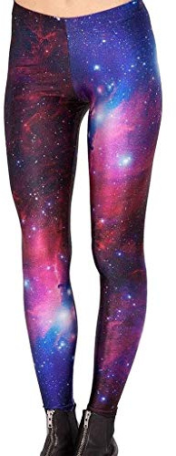 Huixin Leggings Galaxy Galaxy Pantalons Leggings Leggings Young Styles Collants Collants Femmes Jogging Pantalon Maigre Stretch (Color : Rosa, Size : M)