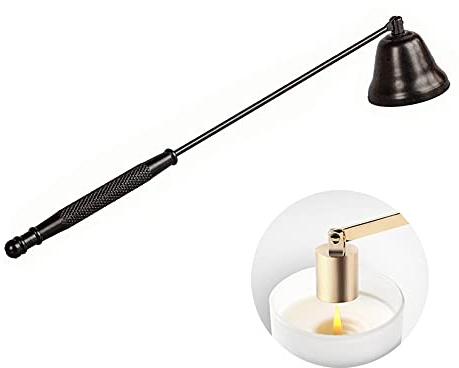 Candle Snuffer, Candlesnuffers Wick Snuffer Candle Extinguisher Accessory for Putting Out Extinguish Candle Wicks Flame Safely, Black