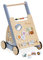 hauck Learn to Walk Skills – Holz Lauflernwagen für Babys ab 12 Monaten, mit Motorikspielzeug, Sortierspiel, Ablagefach & Bremssystem, Fördert Laufen, Feinmotorik & Farberkennung, FSC® Zertifiziert
