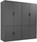 mokebo Kleiderschrank groß in Schwarz 6-türig & 3 Schubladen 'Der Grenzenlose' Schlafzimmerschrank modular & kombinierbar, Garderobenschrank, Flurschrank, Drehtürenschrank, Schrank 180x187x58 (BxHxT)