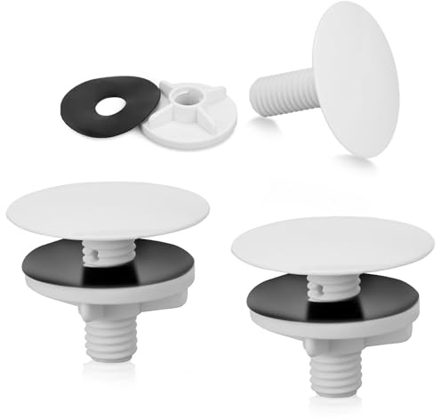 3 Pcs Sink Hole Covers Caps Faucet Hole Cover White Kitchen Sink Plug, Kitchen Sink Caps for Tap Holes Plate Stopper Cover Blanking Metal Plug, 2 Inch Faucet Cover for Kitchen Sink