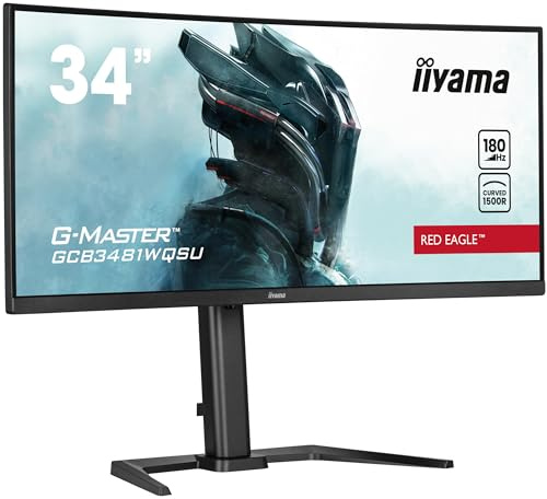 Écran PC - IIYAMA - GCB3481WQSU-B1 - 34 UWQHD - VA - 180Hz - 0,3ms - Incurvé 1500R - Noir