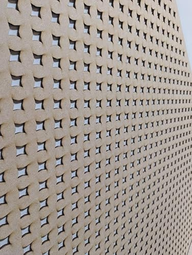 Stellar Patterm Wooden Board Decorative Panel, wall partition, Radiator Cover Grid, Furniture Decoration, Laser Cut from 3 mm Thick MDF Board (Size 1200 mm x 620 mm) (002AP).