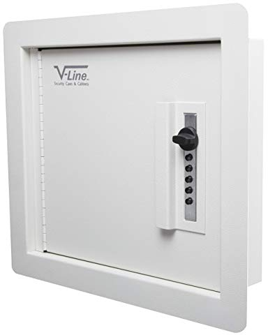 V-Line Quick Vault Locking Storage Safe for Guns and Valuables, Mechanical Lock, Steel, Ivory