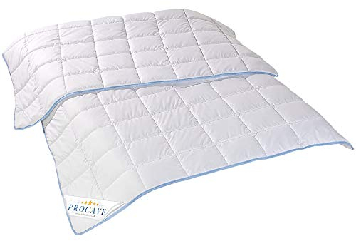 PROCAVE TopCool Qualitäts-Bettdecke für den Sommer 200x220cm, Soft-Komfort-Bettdecke, kochfeste Steppdecke, atmungsaktiv & wärmeausgleichend 100% aus Deutschland