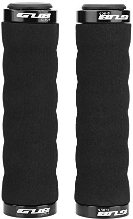 Fahrrad Lenkergriffe Schwamm Anti-Rutsch Mountainbike Schwamm Griff Komfortabel mit Lock-on Ring für Mountainbike Rennrad(Schwatz)