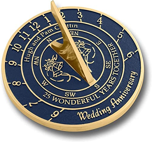 La idea única de regalo de reloj de sol de aniversario es un gran regalo para él, para ella o para una pareja para celebrar años de matrimonio