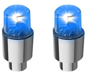 2 tapas de válvula LED para llantas, luces de radio, luz de radio, válvula de neumático de coche, motocicleta, tapón antipolvo para válvula, luces de neón, accesorios de coche para coches,