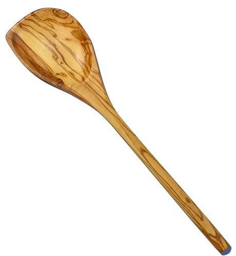 Cleminson Handcrafted Olive Wood Utensils 3 Pieces Available – Wooden Spatula, Spoon & Sauce Spoon with Corner or 3-Piece Set (Cornered Sauce Spoon)