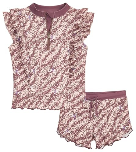 Playshoes UV-skydd badset tvådelad, Blommor lila, 110-116