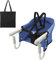 Surplex Trona Portátil Bebé, Sillita Ajustable A La Mesa Mesa Asiento de mesa para bebé, Fast - Trona con Cinturón de Seguridad, plegable Trona de Viaje Arnés de 7 puntos(6-36 meses), Azul