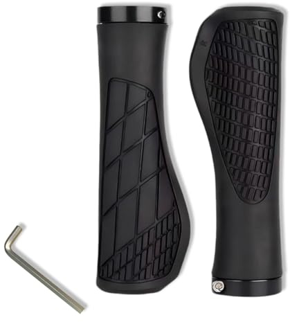 GGUFAY Poignées de Guidon de Vélo Ergonomique, Poignées Vélo VTT Universelles Diamétre 22mm, Caoutchouc Poignées de Vélo Poignées,pour VTT/BMX/Montagne/Descente/Pliable/Urbain vélo
