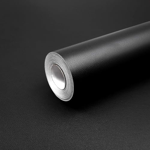 Generico Pelle Adesiva Per Riparazioni 20x300 cm, Adesivo Resistente all’Acqua, Nero, Ripara Divani, Sedili Auto, Giacche, Finta Pelle Autoadesiva Senza Odori, Facile da Applicare