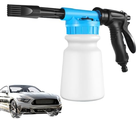 Cannone a schiuma per tubo | Utensile a spruzzo per sapone | Vassoio da giardino da 1 litro con impugnatura ergonomica e valvola di controllo SUDS | Supporto per la pulizia per auto, camion