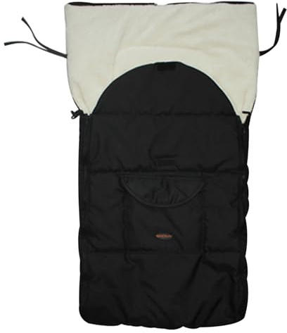 Stroller Footmuff, Warm Cozy Stroller Sleeping Bag with Plush Lining, Multifunctional Bunting Bag, Zipper Cover for Winter, Most Strollers, Prams, Black