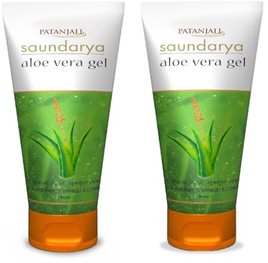 Patanjali Aloe Vera Gel | Pack of 2 | 60 ml Each | Lightweight Gel