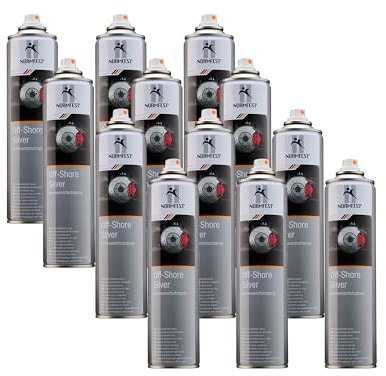 Normfest Off-Shore Silver Bremsenschutz Spray – Effektiver Rost- und Korrosionsschutz 12x 400ml