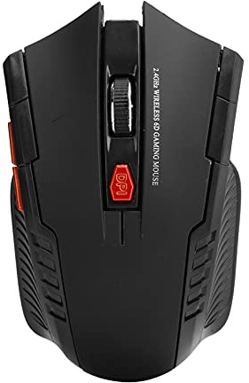 ADITAM Mouse wireless, mouse ottico regolabile DPI a 3 livelli, dispositivo esterno per computer con ricevitore USB, mouse dal design ergonomico, posizionamento accurato(nero) Double the comfort