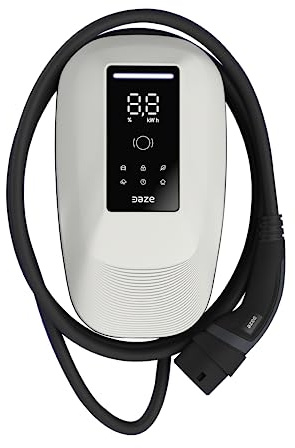Daze | Dazebox Home T Stazione di Ricarica Wallbox per EV e PHEV | RFID | Schermo LED | Contatore Integrato | Cavo Tipo 2 Integrato | Connessione App Daze | (Monofase / 7,4 kW / 32A)