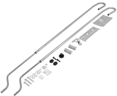 Knott Reservhjulshållare för husvagn 1475-1850mm rambredd, golvhållare för reservhjul som sparar plats, gjord av stålrör för husvagn och husbil