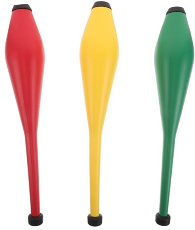 ibasenice 3pièces Massues De Jonglage pour Garçon Fille Quilles De Jonglage Accessoires De Spectacle Bâtons De pour Entraînement Et Divertissement