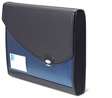 Rapesco 0679 7-Part Business Expanding File Folder with Handle, A4+, Blue