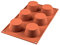 silikomart | SF0023 Stampo in Silicone per Monoporzioni MUFFIN, Antiaderente, 6 cavità, Confezione da 1 Stampo per Dolci, Ø 69 h 35 mm, Made in Italy