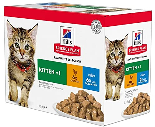 Hill's Science Plan Feline Chunks & Gravy Kitten Pouch Multipack 12 x 85g