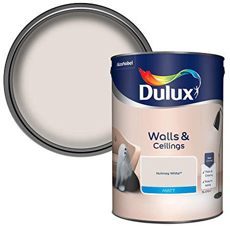 Dulux Walls & Ceilings Matt Emulsion Paint - Nutmeg White - 5L