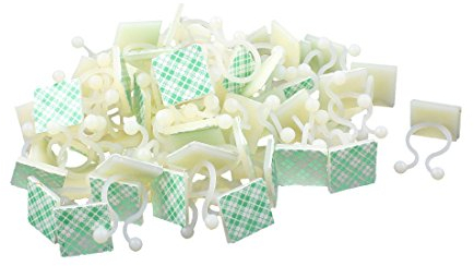 sourcing map 66Stück Klebesockel-Set für Kabelbinder, Nylon Selbstklebende Twist Locks Halter Kabelbinder Clips weiß