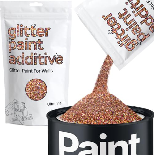 Hemway Bronze Brown Holographic Glitter Paint Additive Ultrafine 100g | for Paints & Varnish | Paint Walls Sparkly Add to Emulsion, Acrylic or Lacquer Indoor