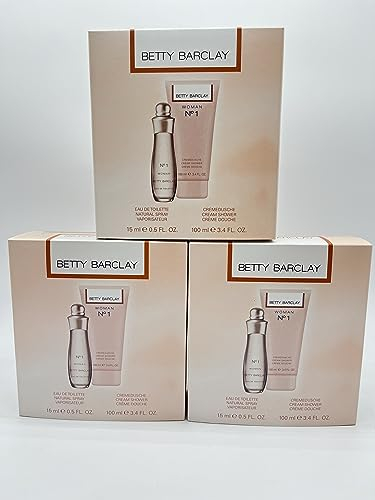 Betty Barclay N° 1 Nr.1 3 x 15 ml Eau de Toilette + 3 x 100 ml Cremedusche