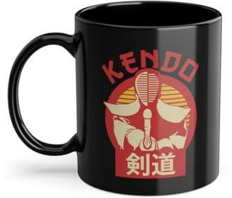 Kenjutsu Samurai kaffekopp | Kata Shinai Kendo kopp svart (02029C)