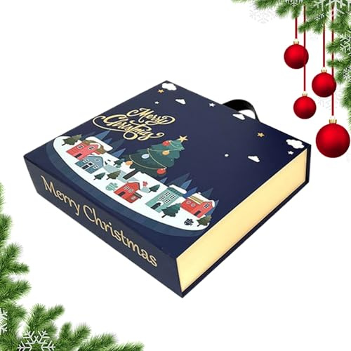 Calendario Avvento - Scatola Conto Alla Rovescia Natale 24 Giorni - Scomparti Vuoti Ricaricabili,Per Adolescenti Adulti Bambini Festa Compleanno Halloween
