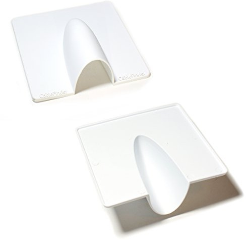 Qty 20 - White External Brick Buster Plate - Cable Outdoor Wall Entry Burst Tidy Cover - Satellite/Coaxial/Sat/Coax Blast - Loops