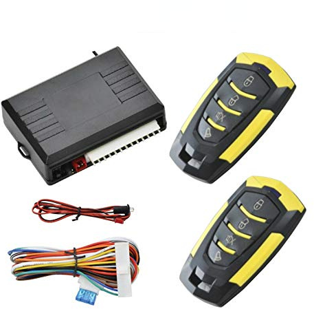 MASO - Kit per chiusura centralizzata auto, ingresso keyless, kit migliorato con scatola di controllo + 2 telecomandi di ricambio per chiusura centralizzata delle portiere dell’auto, stile 9