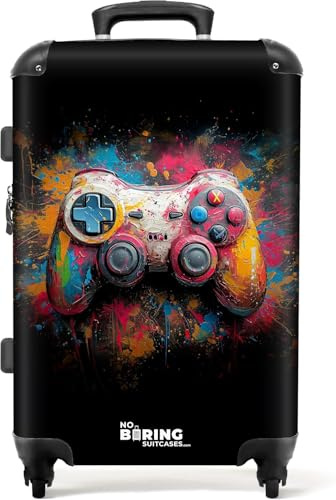 NoBoringSuitcases.com Handgepäck Koffer, Reisekoffer, Reisetasche mit Rollen, Koffer Groß, Hartschalenkoffer, Trolley Handgepäck, Koffer Mittelgroß, Suitcase, TSA Schloss, Koffer Klein, Graffiti-Druck