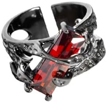 Auriselle Bague pour Homme Ajustable Incrustation de Zircon Géométrique Un Chevalier Vintage Viking Rétro Bague Ouverte de Pouce Gothique Punk Bijoux Cadeaux pour Hommes Garçons Père
