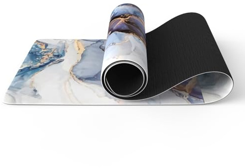 Haquno Extra Thick Yoga Mat 6mm - Non-Slip Exercise Mat for HIIT, Pilates & Home Workouts & Workout with Free Carry Strap