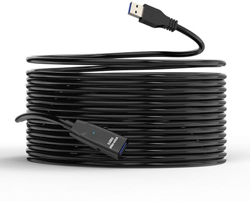 RGYBAO Highly Speed USB3.0 Extension Cable USB Male to Female Data Transfer Cord with DC5V Power Port 5Gbps Data Transfer Cord