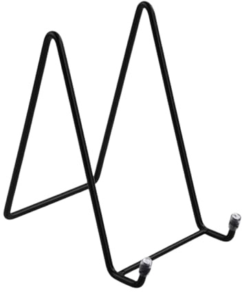 FooYee Metal Plate Stands, Tabletop Picture Stand, for Display Tabletop Picture, 9 x 13 x 17 cm(Black)