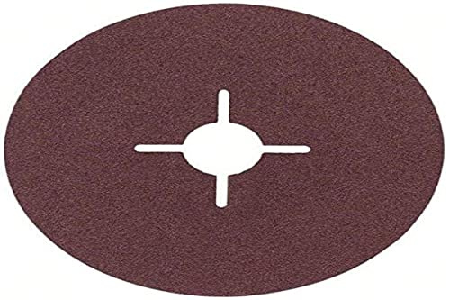Bosch Accessories Disque abrasif en fibre (pour meuleuse d'angle de différents matériaux, Ø 125 mm, grain 100)