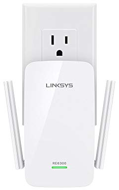 Linksys WiFi Extender, WiFi 5 Range Booster, Dual-Band Booster, Compact Wall Plug Design, 1,000 Sq. ft Coverage, Speeds up to (AC750) 750Mbps - RE6300