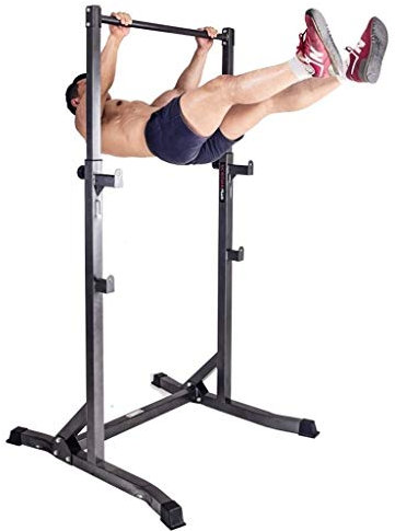 Krafttraining Squat Rack Horizontale Innenstange Klimmzug Für Den Haushalt Aufhängung Sport-Fitnessgeräte Langhantel-Rack Dickes Stahlrohr (Color : Gray, Size : 109x98x209.5cm)
