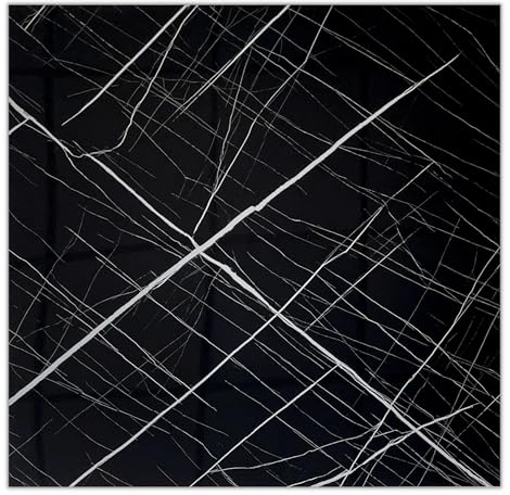 1.8m² 5 Stück SPC/Carbonat Platten Wandpaneele Deckenpaneele Wandverkleidung Fliesen Keramik Imitat Bad Küche glänzend 60x60cm (Schwarz) PUV3